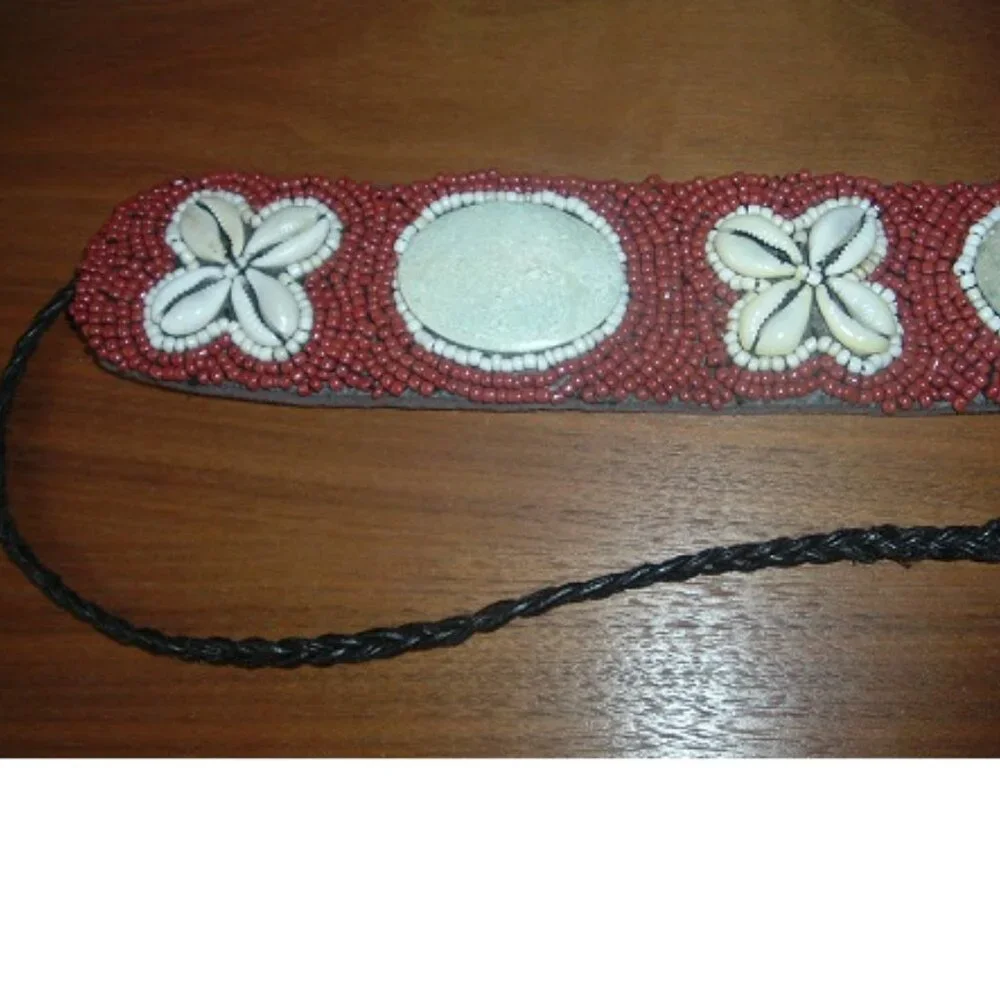 BELT Gorgeous Hand-woven Ocean Beach Inspired Beads, Shells, Stones S adjustable